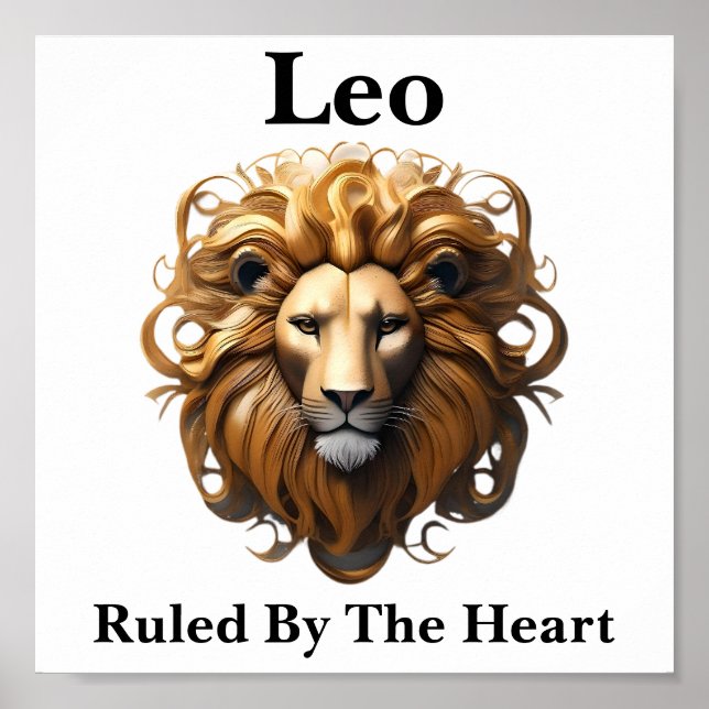 Leo The Lion: Zodiaks wildes Geburtszeichen Poster (Vorne)