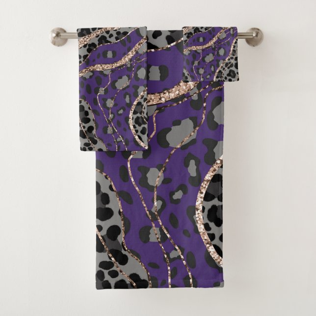 Leo Tierdruck Glitter Glam 2 Badhandtuch Set (Insitu)