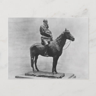 Leo Tolstoi reitet Delire Postkarte