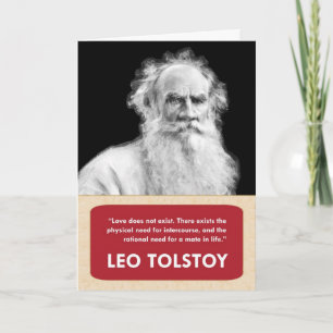 Leo Tolstoy Anti-Valentine-Tageskarte Feiertagskarte