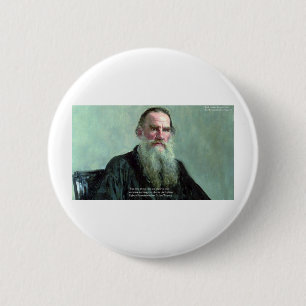 Leo Tolstoy "Know Nothing" Zitat Geschenke Shirts  Button