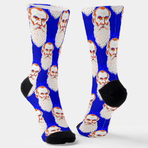 Leo Tolstoy Portrait - Grafik Socken