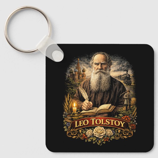 Leo Tolstoy Schlüsselanhänger (Vorderseite)