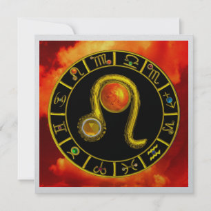 LEO TOPAZ, hellgelb, rot-orange Silber Ankündigung