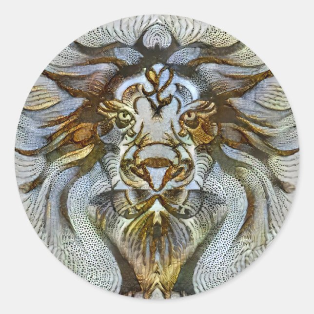 Leo Venice Runder Aufkleber (Vorderseite)