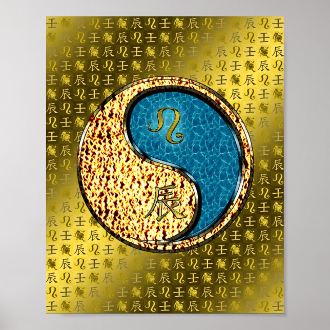 Leo & Water Dragon Poster (Vorne)