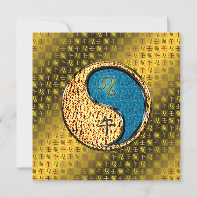 Leo & Water Horse Karte (Vorderseite)