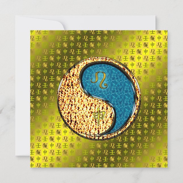 Leo & Water Monkey Karte (Vorderseite)