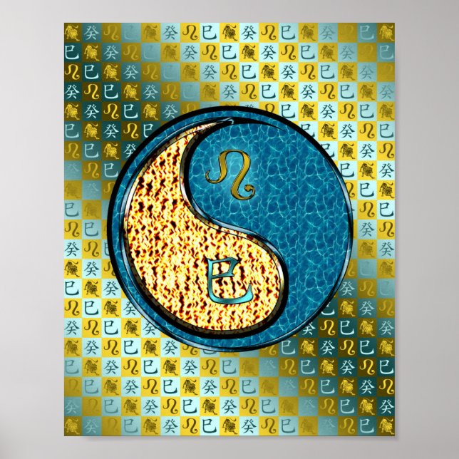 Leo & Water Schlange Poster (Vorne)