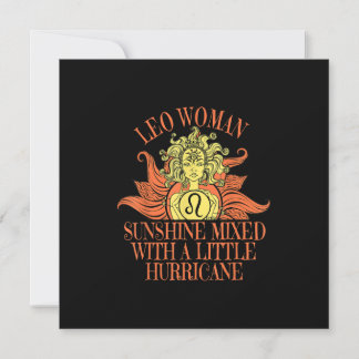 Leo Woman Zodiac Sign Juli August Geburtstag Einladung