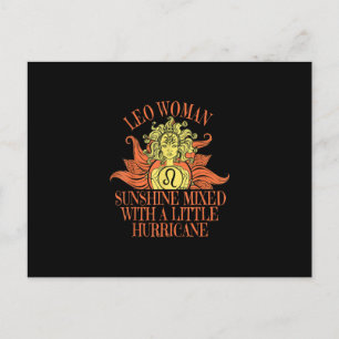 Leo Woman Zodiac Sign Juli August Geburtstag Postkarte