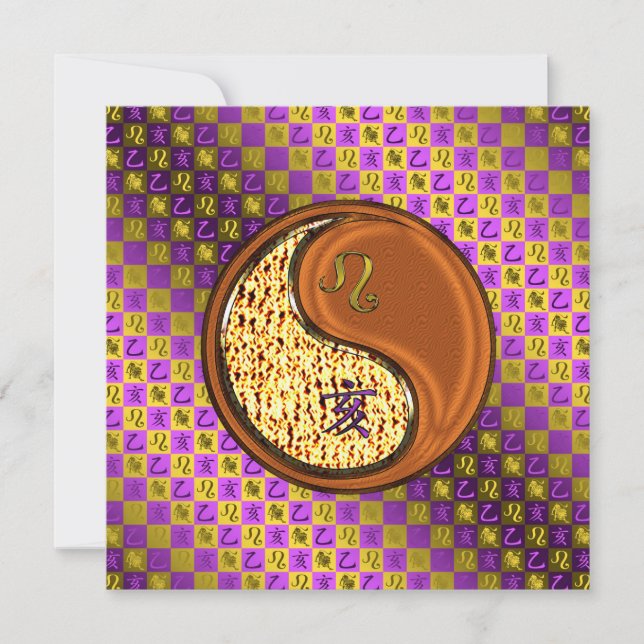 Leo & Wood Boar Karte (Vorderseite)