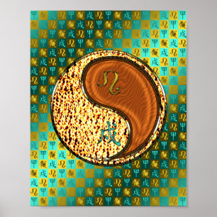 Leo & Wood Dog Poster
