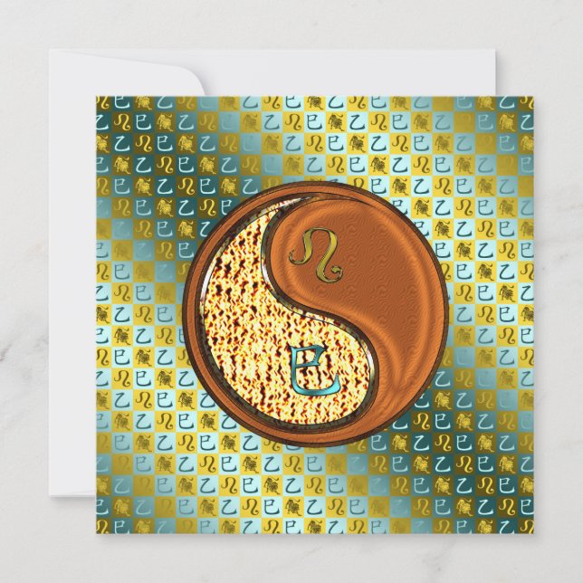 Leo & Wood Snake Karte (Vorderseite)