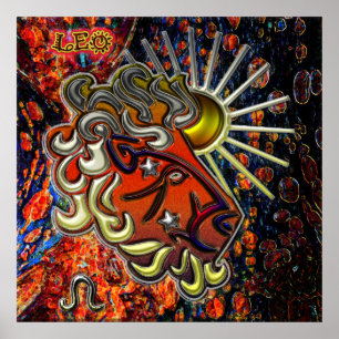 Leo Zodiac Art Poster