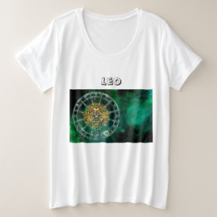 Leo Zodiac Astrologie Design Große Größe T-Shirt
