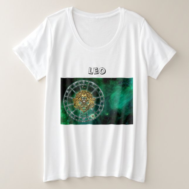 Leo Zodiac Astrologie Design Große Größe T-Shirt (Design vorne)