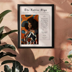 Leo   Zodiac Astrology Foto Newspapier Poster