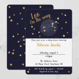 Leo zodiac Baby Shower Einladung