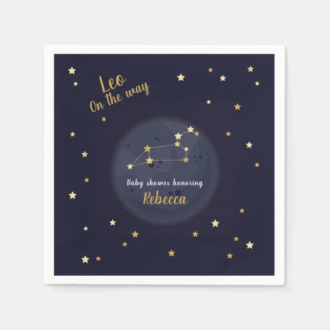 Leo zodiac Babydusche Serviette (Vorderseite)