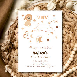 Leo zodiac boho Kindergeburtstag Einladung