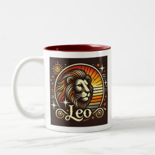 Leo Zodiac Coffee Tasse Two Tone