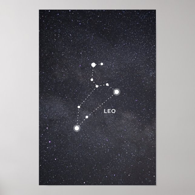 Leo Zodiac Constellation Poster (Vorne)