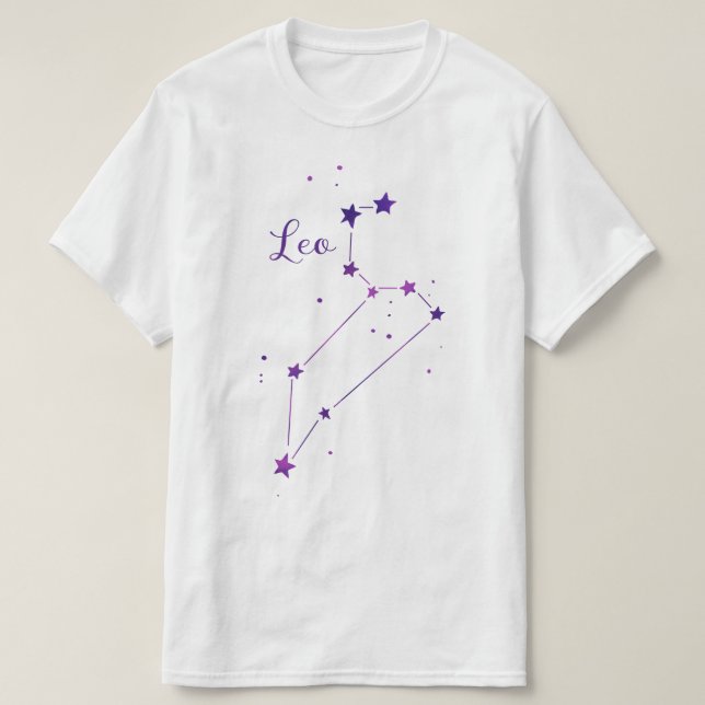 Leo Zodiac Constellation T - Shirt (Design vorne)