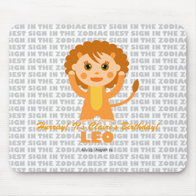 Leo Zodiac für Kinder Mousepad (Vorne)