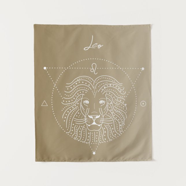 Leo zodiac Horoskop Sternzeichen Wandteppich (Vorderseite)