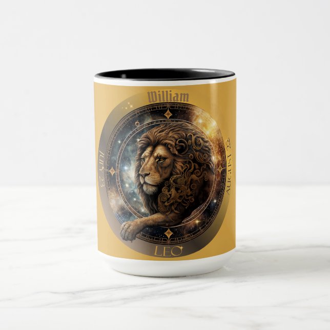 Leo Zodiac individualisierbarer Kaffee Tasse (Zentrum)