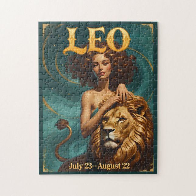 Leo Zodiac Jigsaw July/August Lion Gift Puzzle (Vertikal)