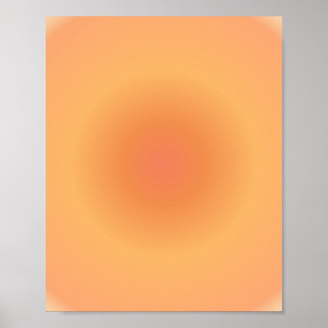 Leo Zodiac, Leo Aura Orange Gradient Poster (Vorne)