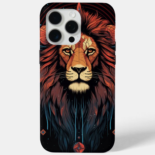 Leo Zodiac Lion Graphic Print Case-Mate iPhone Hülle (Rückseite)