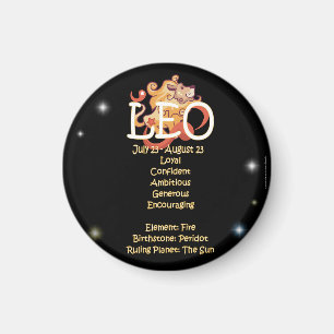 Leo zodiac magnet