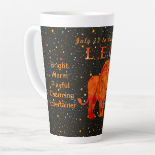 Leo zodiac-Merkmale personalisierte Latte-Tasse Milchtasse
