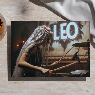 Leo Zodiac Musician Drums Decoupage Seidenpapier