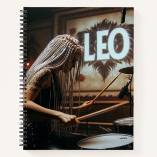 Leo Zodiac Musician Drums Notizbuch