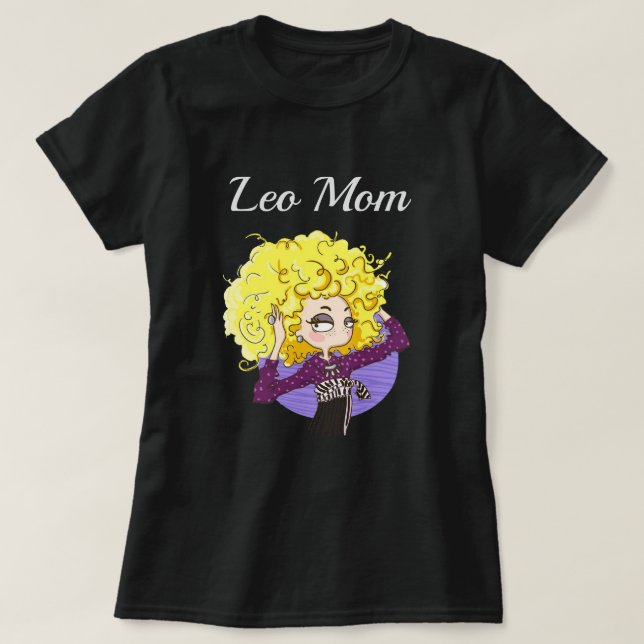 Leo Zodiac Mutter T-Shirt (Design vorne)