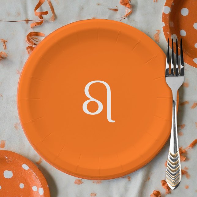 Leo zodiac - Neonorange Pappteller (Von Creator hochgeladen)