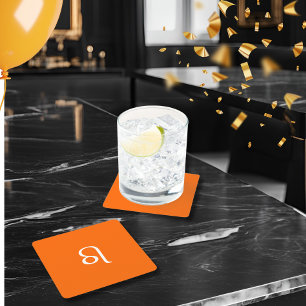 Leo zodiac - Neonorange Rechteckiger Pappuntersetzer