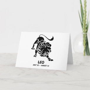 Leo Zodiac notecards Karte