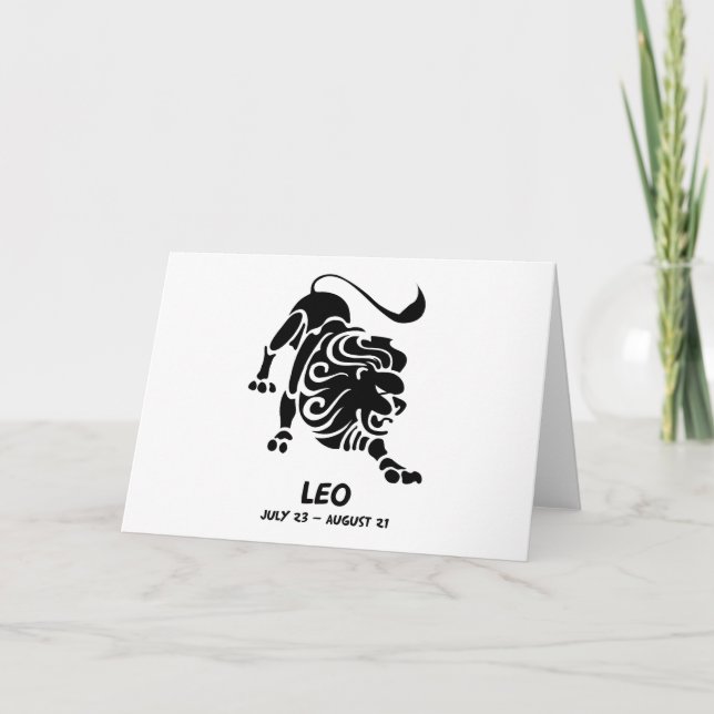 Leo Zodiac notecards Karte (Vorderseite)