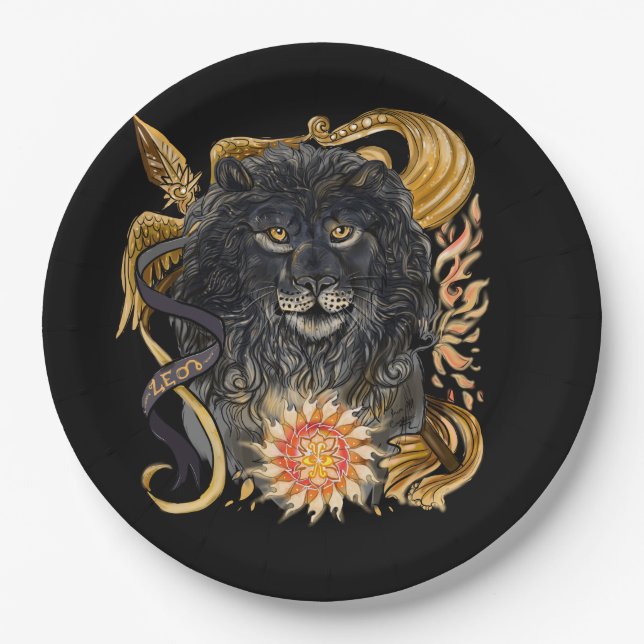 Leo~zodiac Pappteller (Vorderseite)