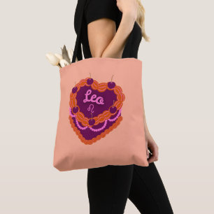 Leo Zodiac Pastel Heart Birthday Cake