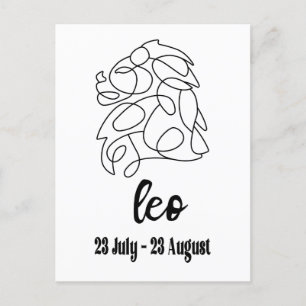 Leo, Zodiac Postkarte