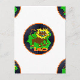 Leo zodiac postkarte