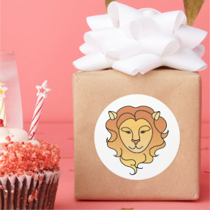 Leo Zodiac Runder Aufkleber