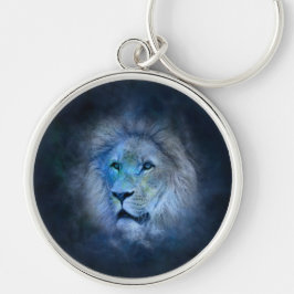 Leo Zodiac Sign Astrologie Blue Lion Schlüsselanhänger