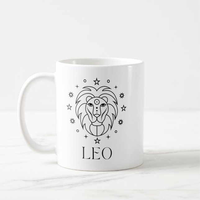 Leo Zodiac Sign Astrologisch Kaffeetasse (Links)